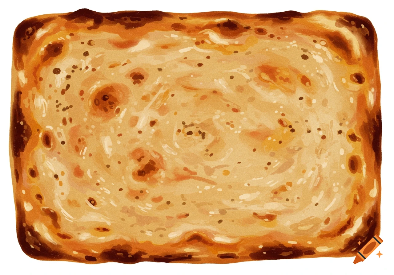 A rectangular pizza base.