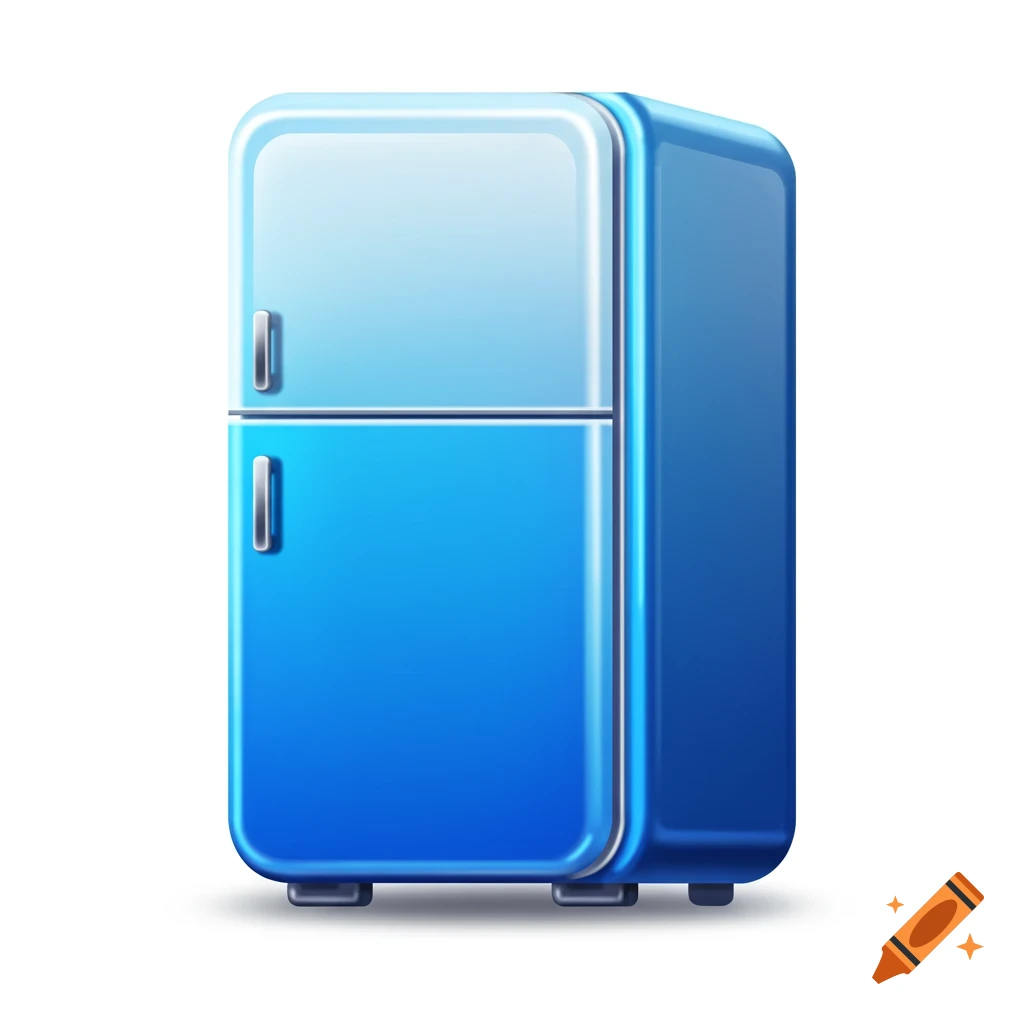 A blue refrigerator icon.