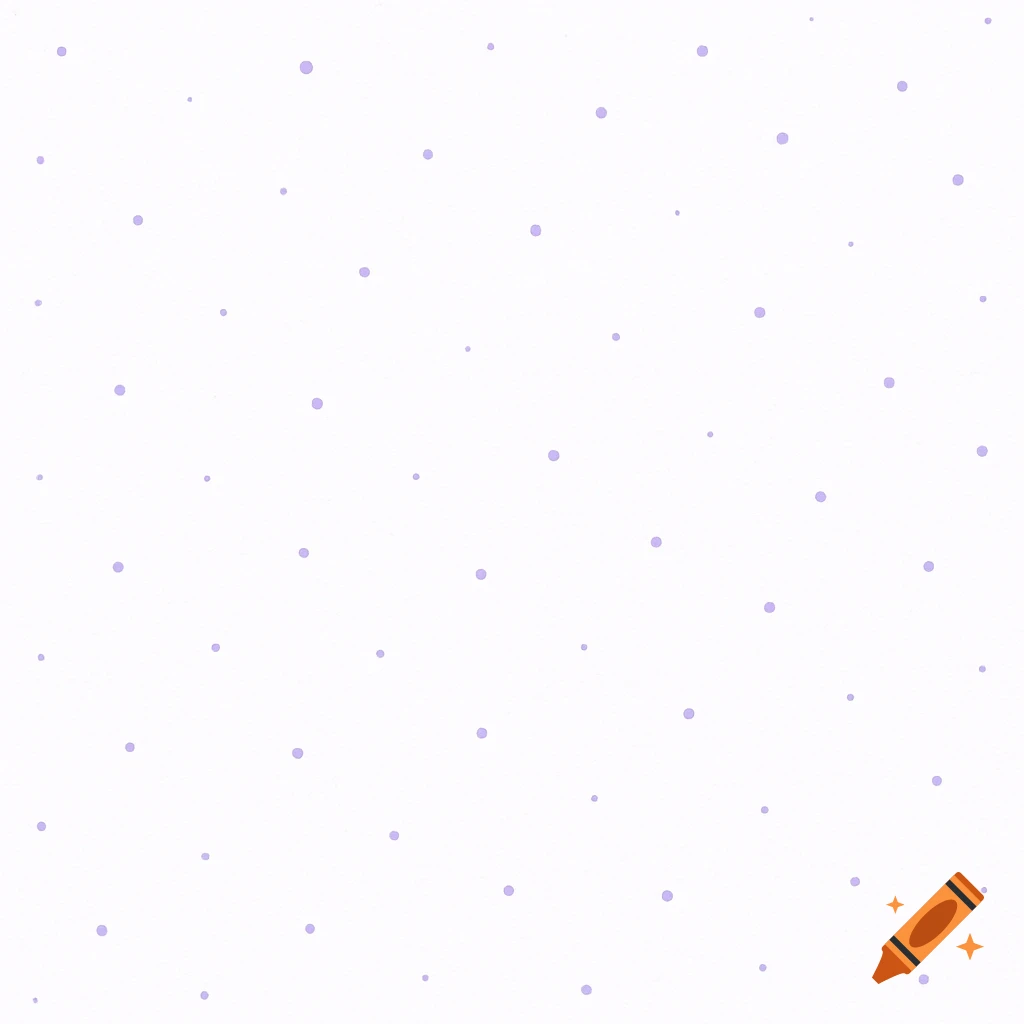 A white background with scattered purple dots.