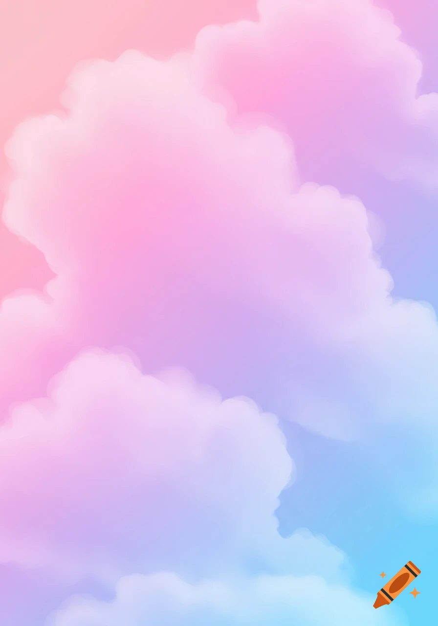 Dreamy clouds in a pastel gradient sky.