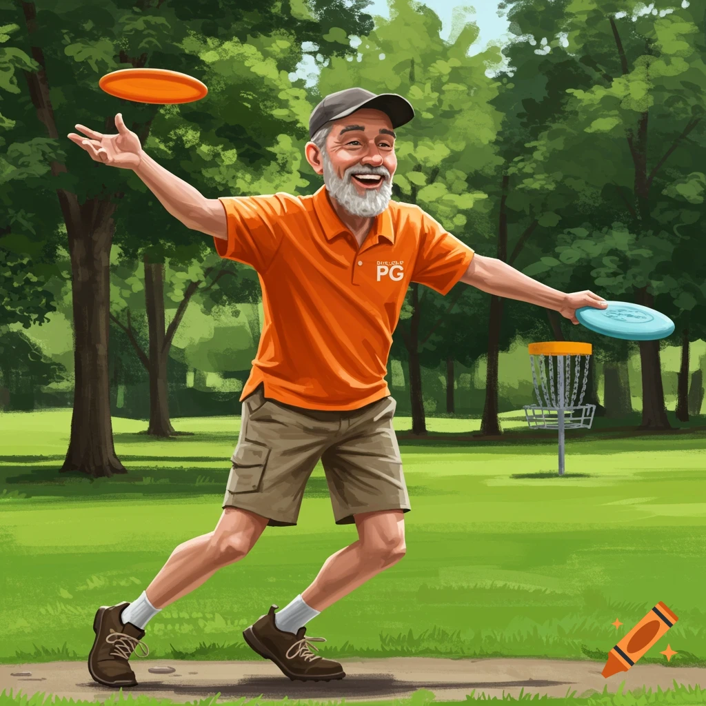 An Older Man Throws A Disc While Playing Disc Golf In A Park On Craiyon an-older-man-throws-a-disc-while-playing-disc-golf-in-a-park-on-craiyon