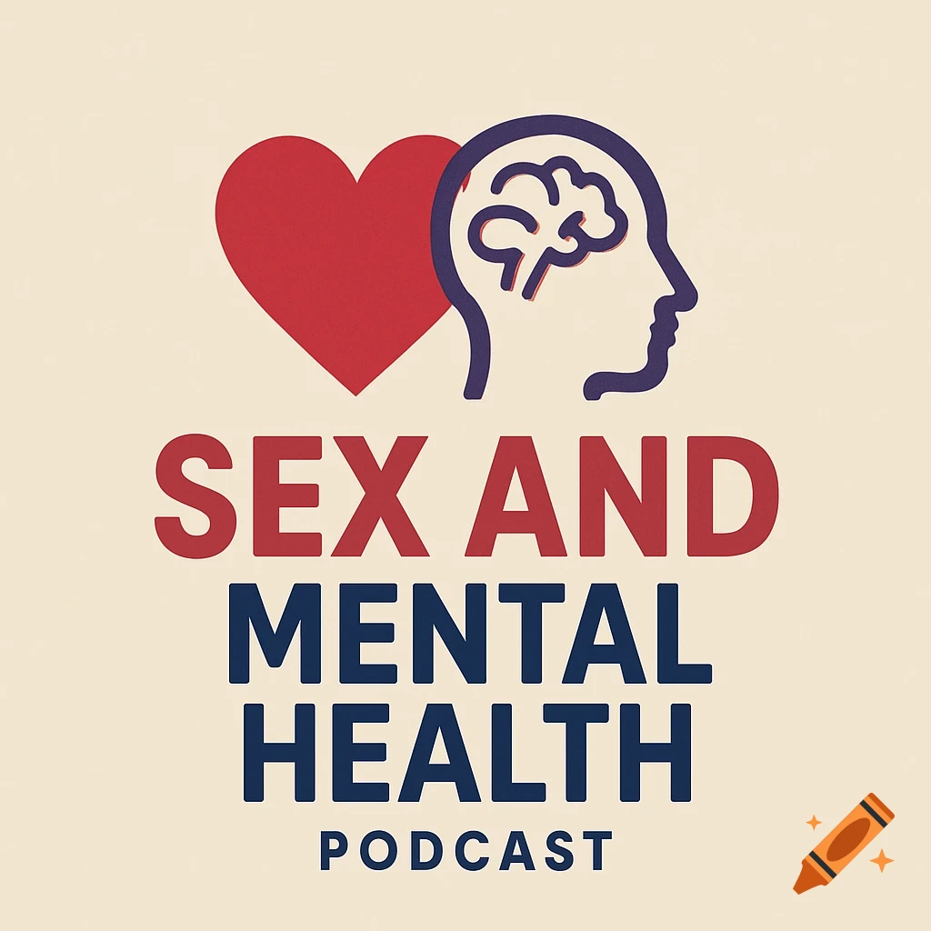 Logo for Sex and Mental Health Podcast with heart and head icon