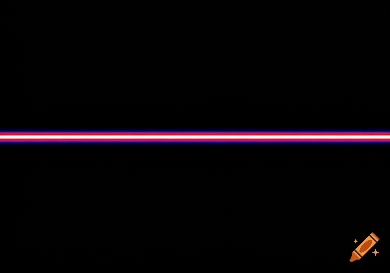 Horizontal line with red, white, and blue stripes on black background.