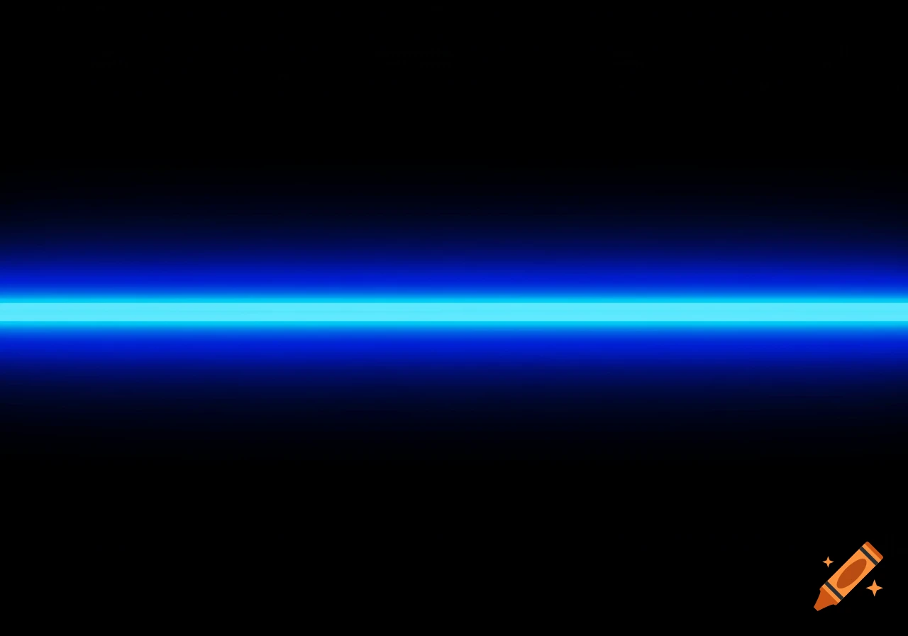 A bright blue horizontal line against a black background.