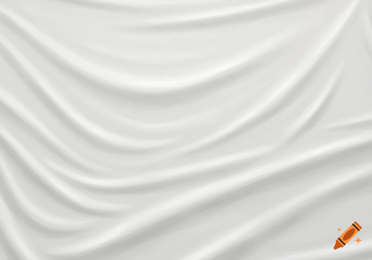 White fabric with folds and wrinkles