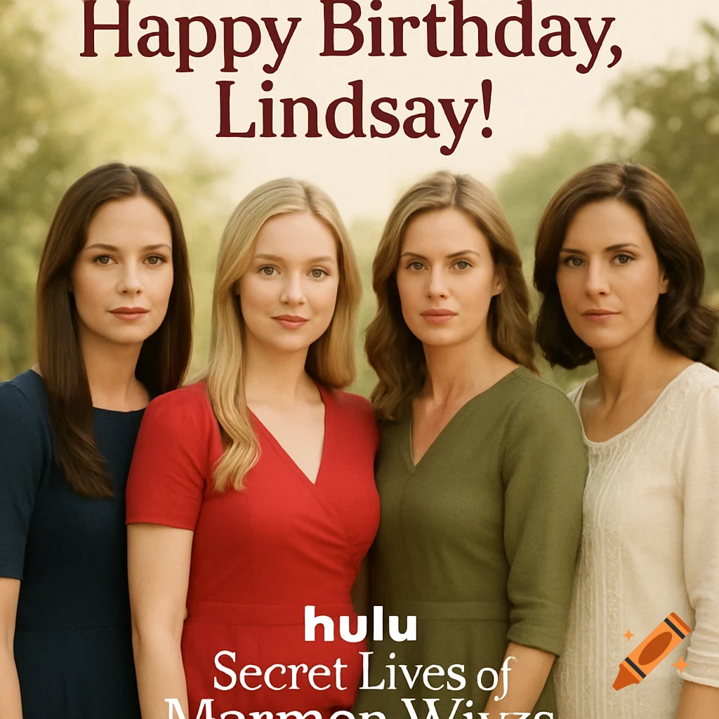 Four women stand together with text overlay.