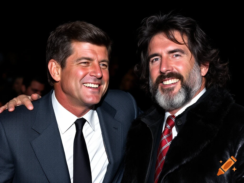 Two men in suits smiling