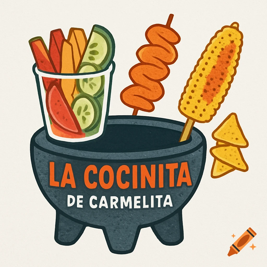 cartoon-logo-with-mexican-snacks-in-a-molcajete-and-text-la-cocinita