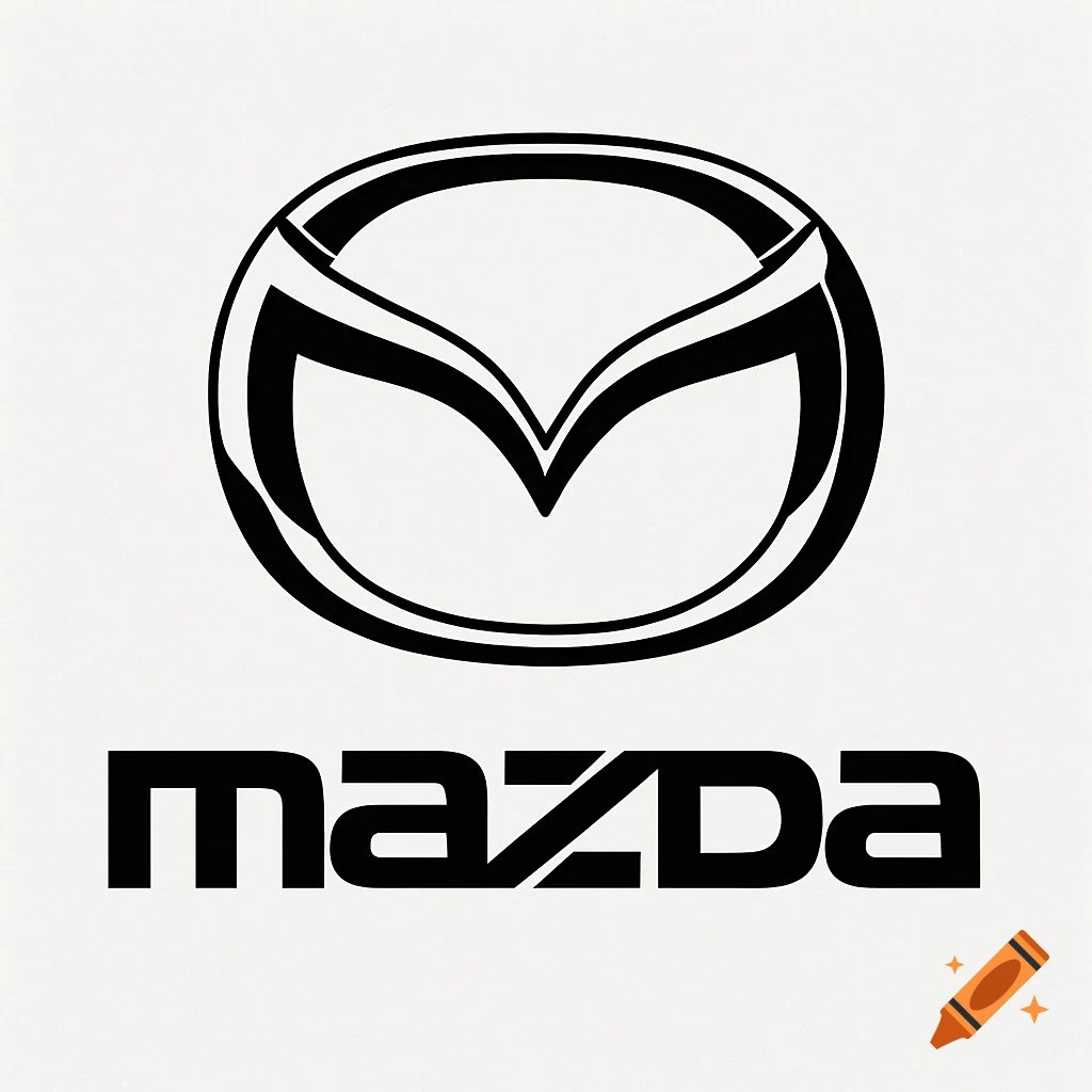 The Mazda logo with the text Mazda below it on a white background.