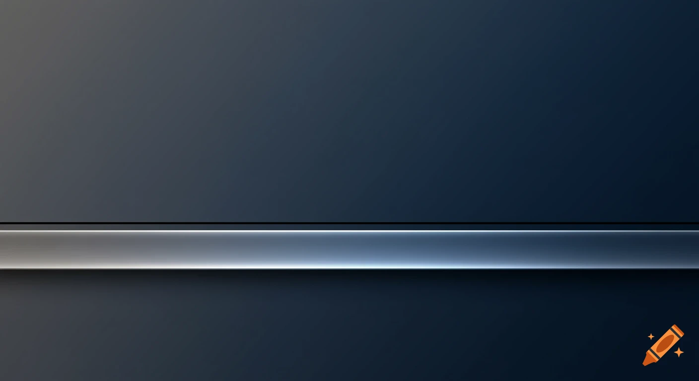 Horizontal silver light bar on a dark blue background
