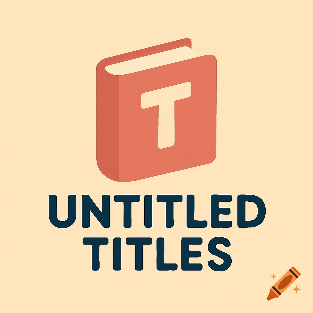 An icon of a stylized red book with a large white 'T' on the cover, above the text 'UNTITLED TITLES'.