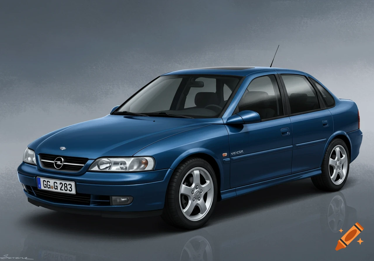 Blue Opel Vectra B sedan parked