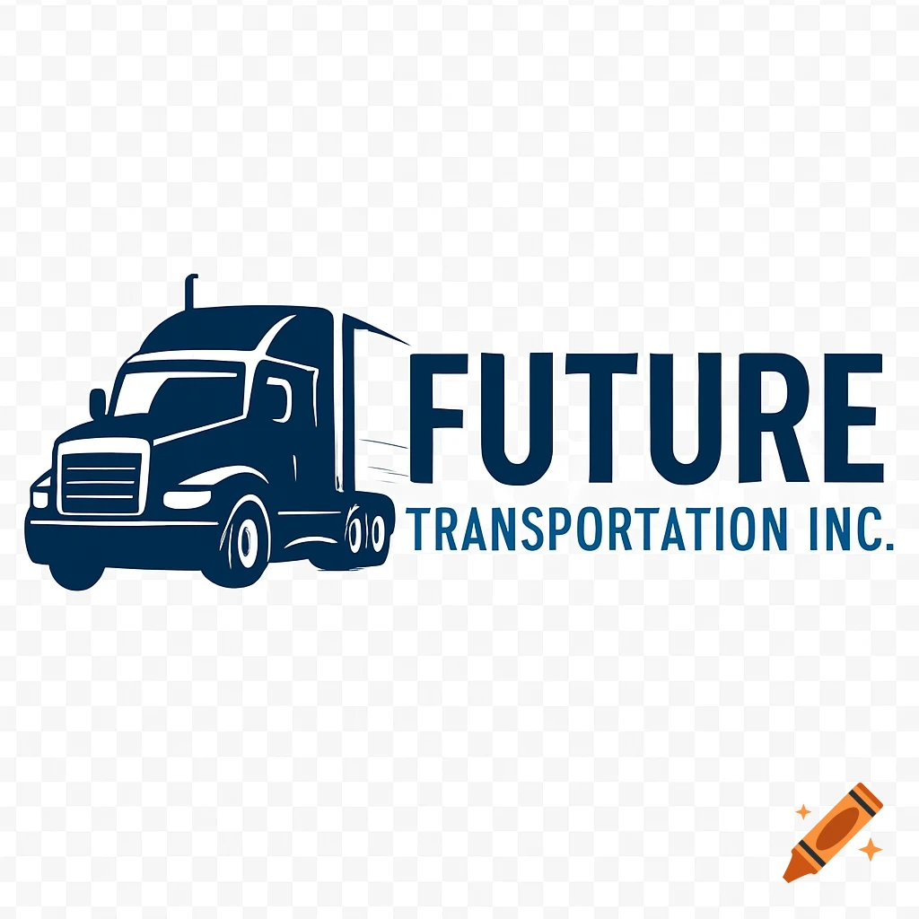 Logo featuring a blue silhouette of a semi-truck and trailer next to the words FUTURE TRANSPORTATION INC.