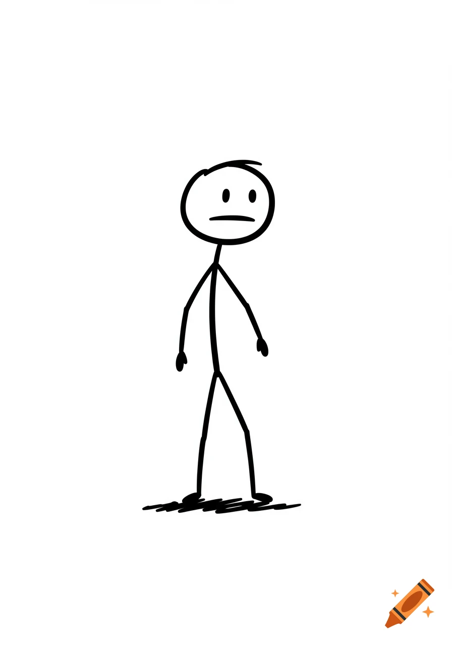 Simple stick figure drawing standing