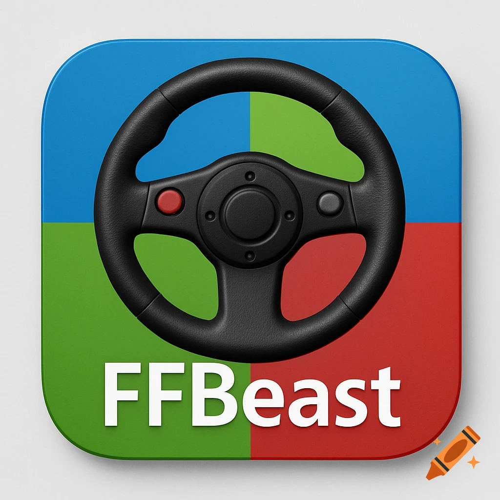 Program icon with a steering wheel and the text FFBeast