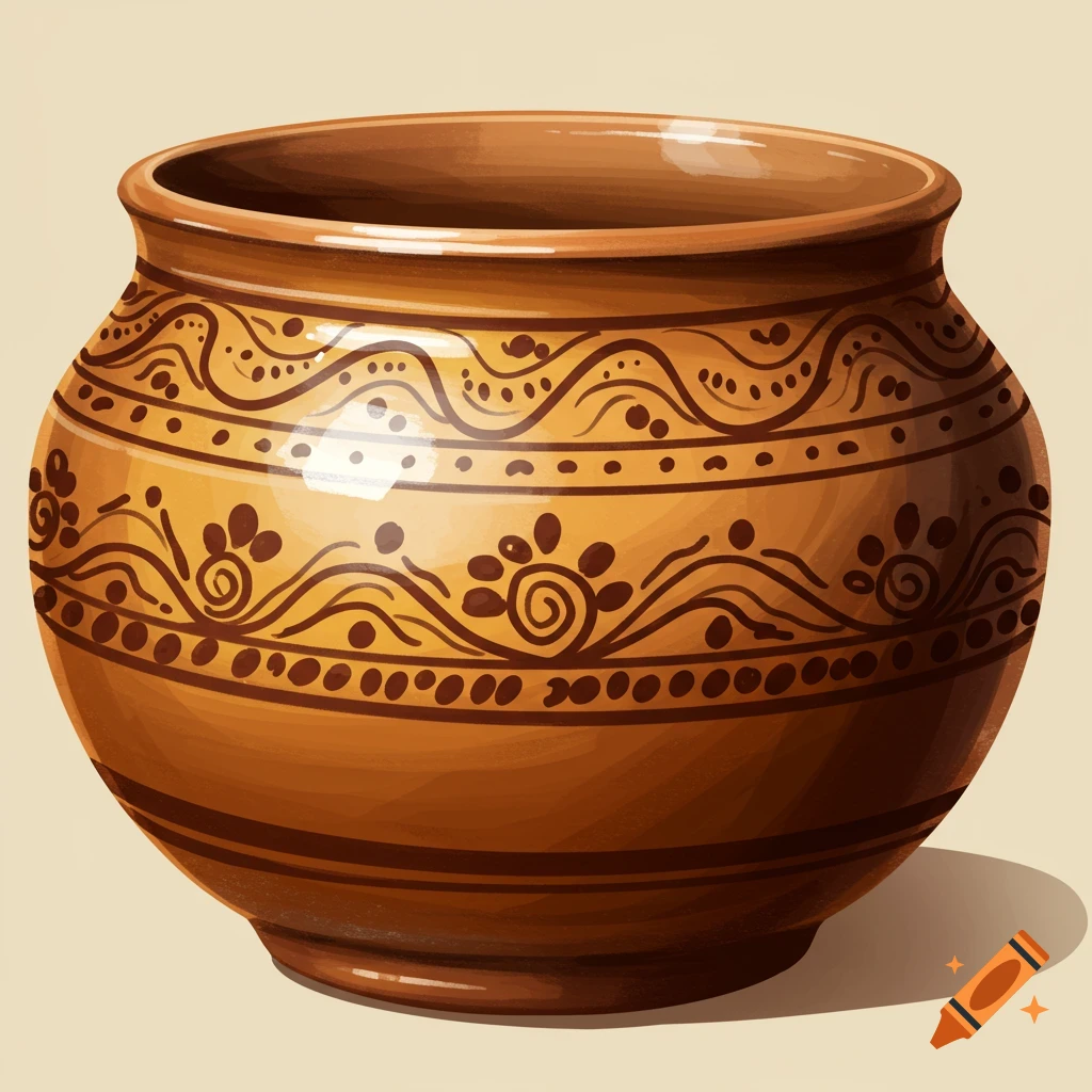 Traditional earthenware bowl with hand-painted patterns and glossy glaze.