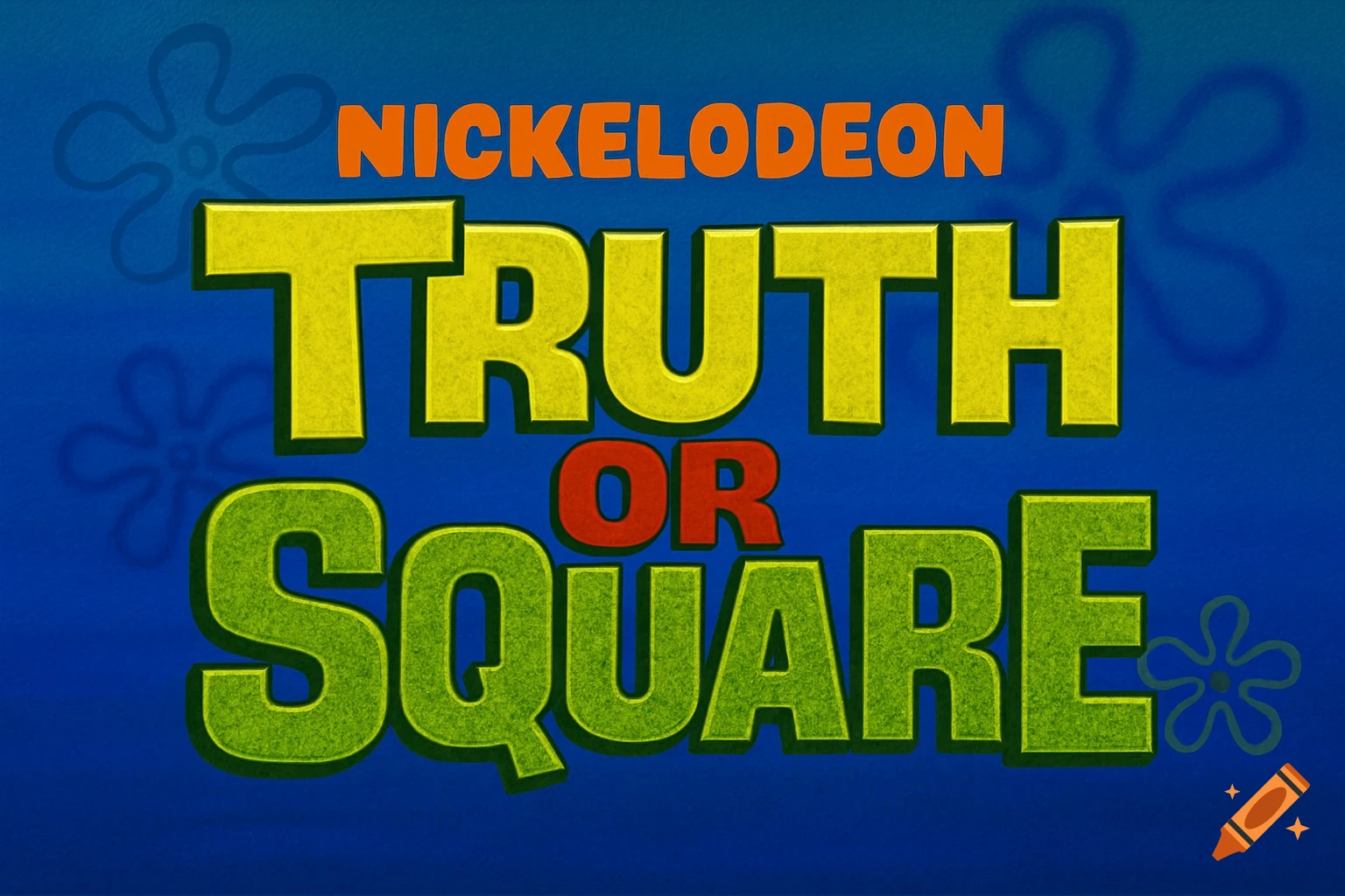 Title card graphic for Nickelodeon show Truth or Square