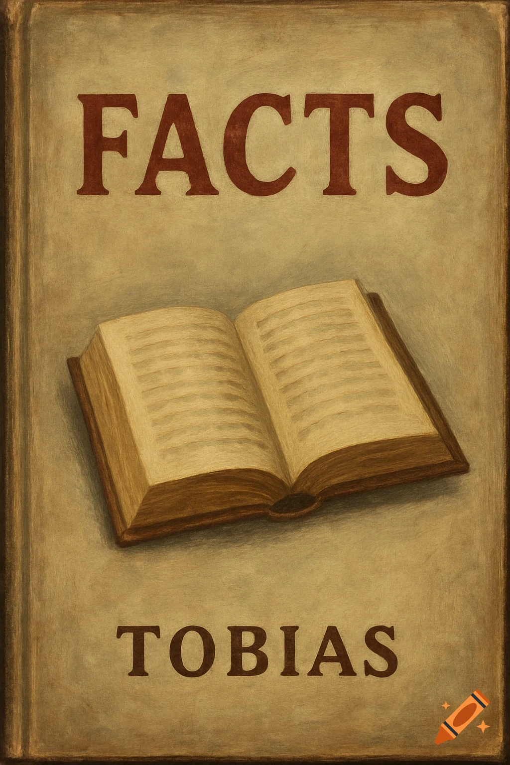 Drawing of an open book titled 'Facts by Tobias'.
