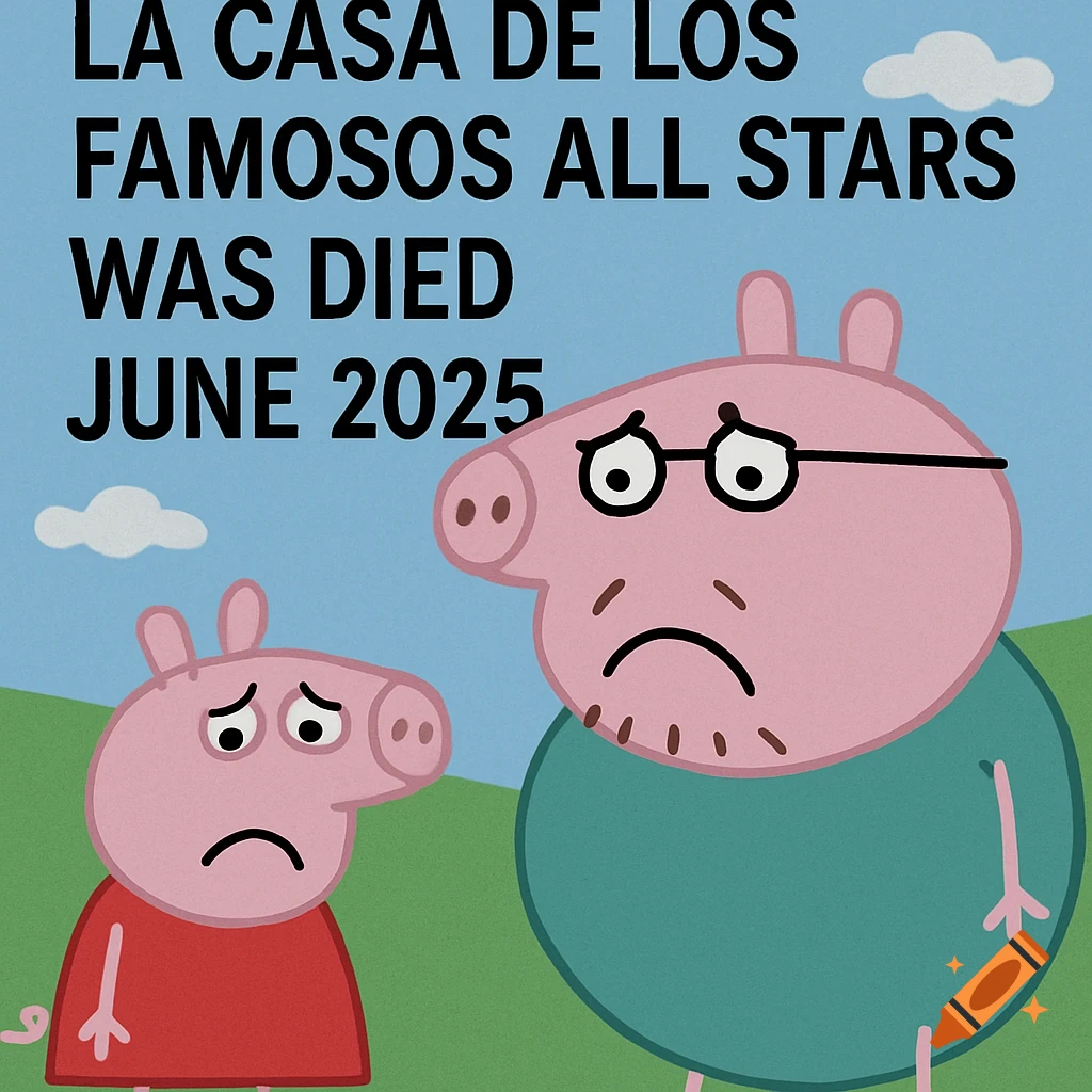 Two cartoon pigs, resembling Peppa Pig and Daddy Pig, look sad with large black text above them.