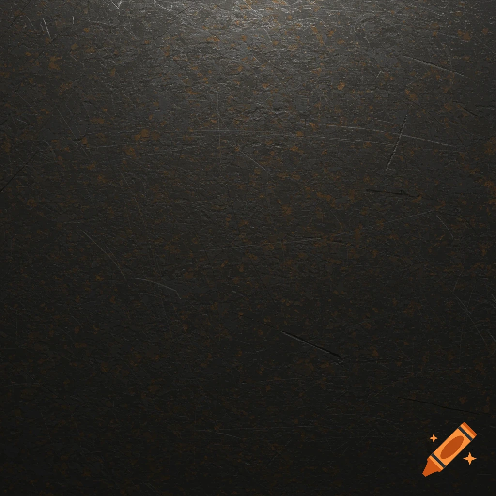 Dark grey scratched metal texture with rust spots
