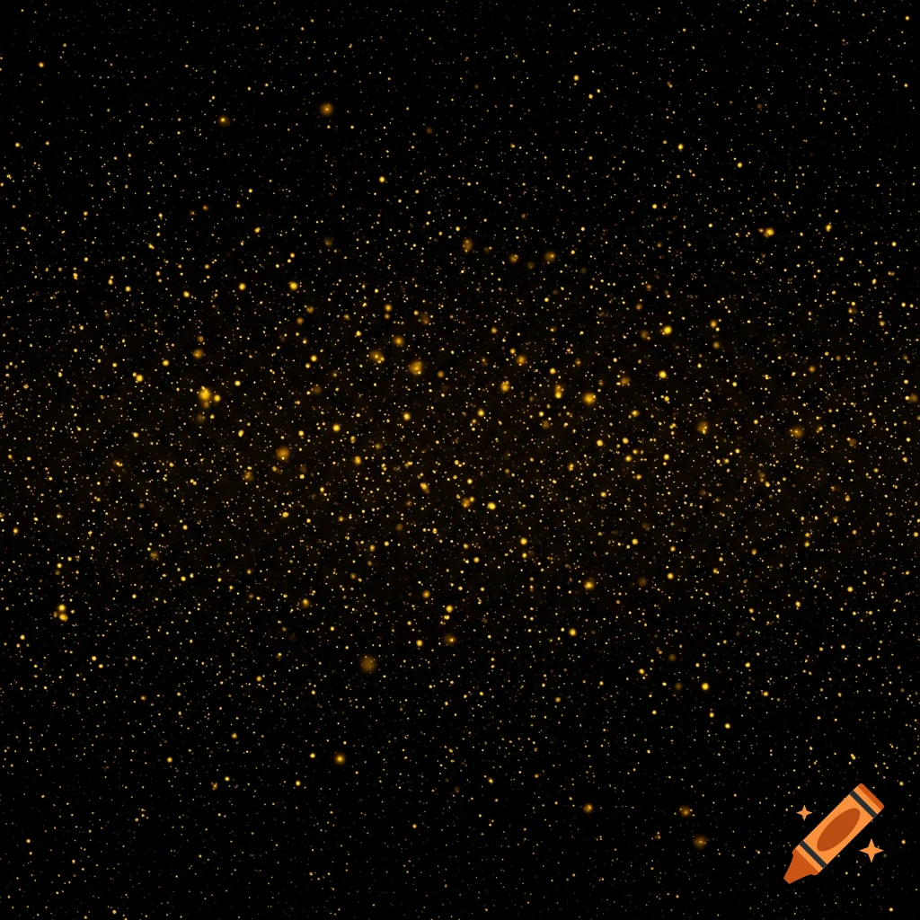 Gold sparkles on a black background.
