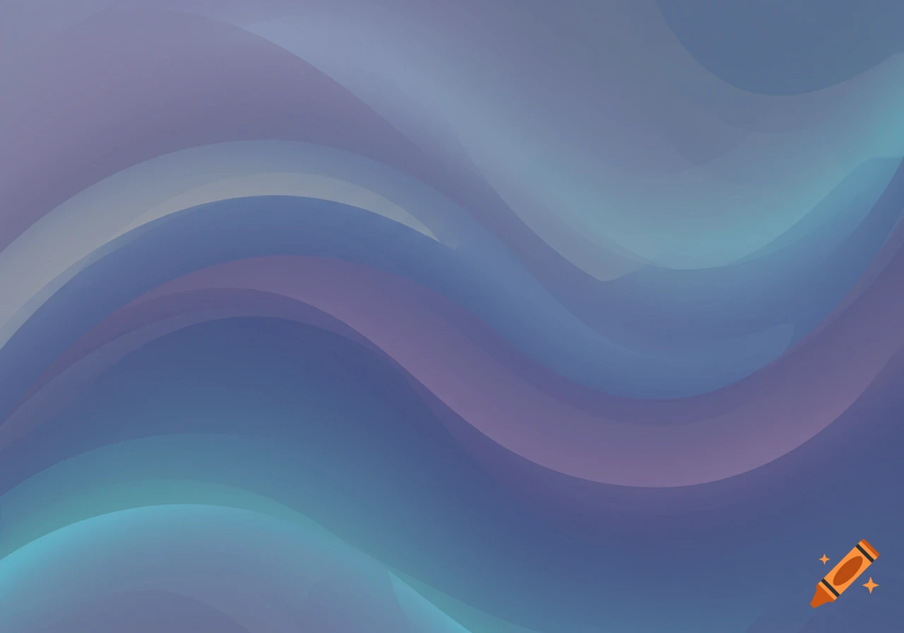 Abstract background with blue and purple wavy gradient shapes.