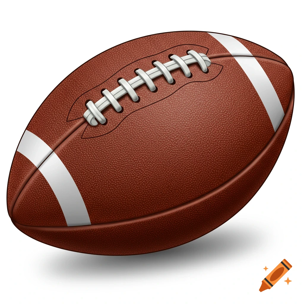 A clipart illustration of a football.