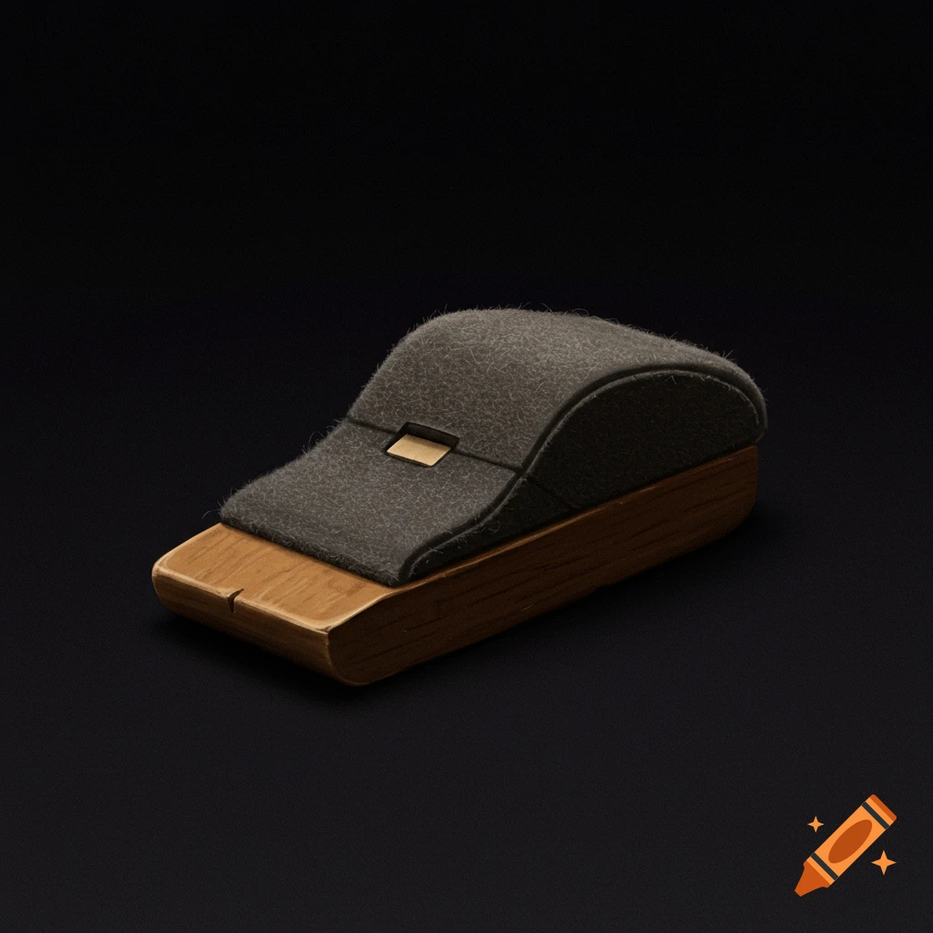 A close-up shot of a felt-covered piano hammer on a wooden base against a black background.