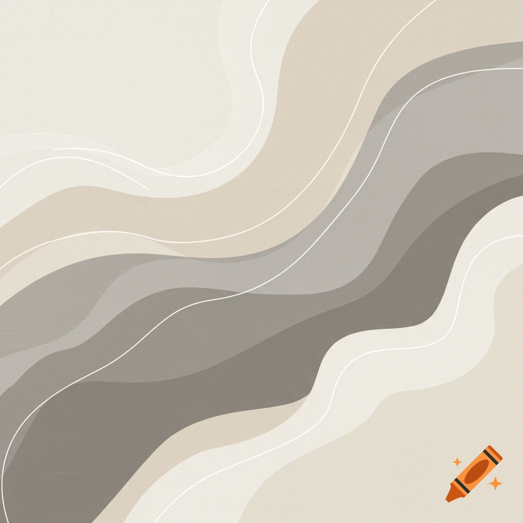 Abstract art background with flowing neutral shapes and white lines