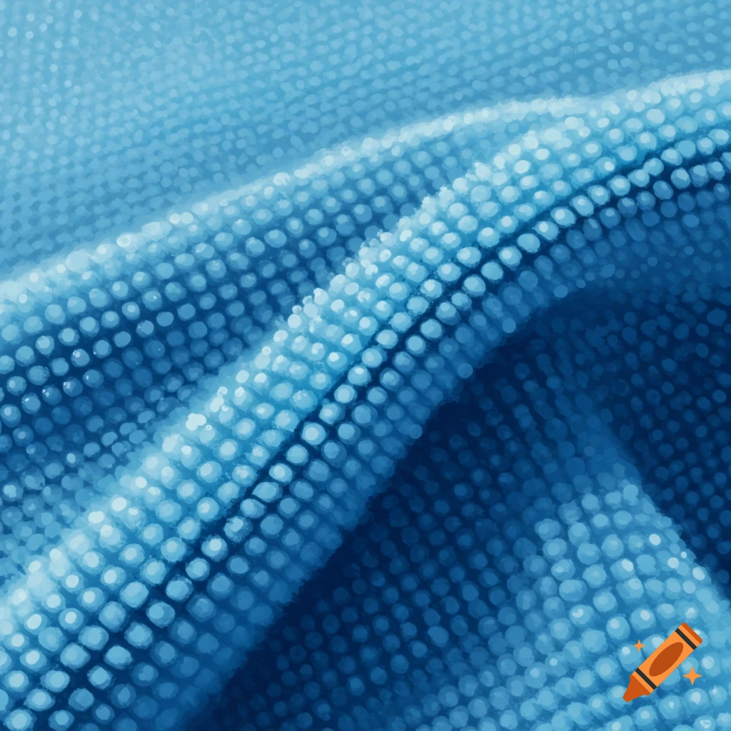 Close-up of blue textured fabric.