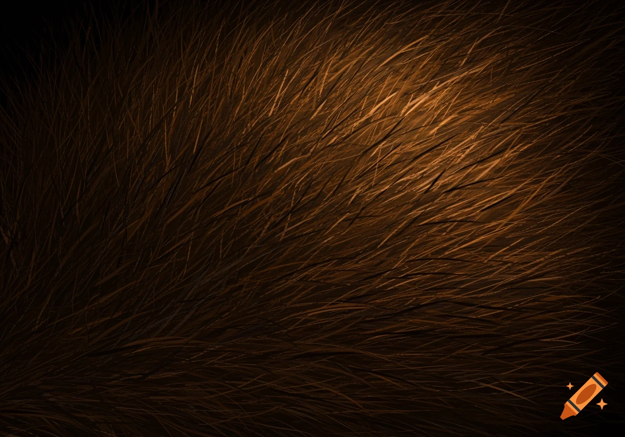 Close-up view of dark brown bristly fur texture.