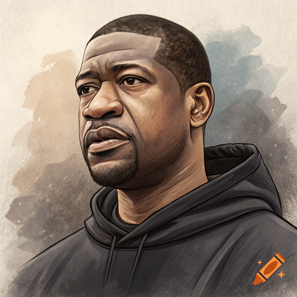 Illustrative portrait of George Floyd