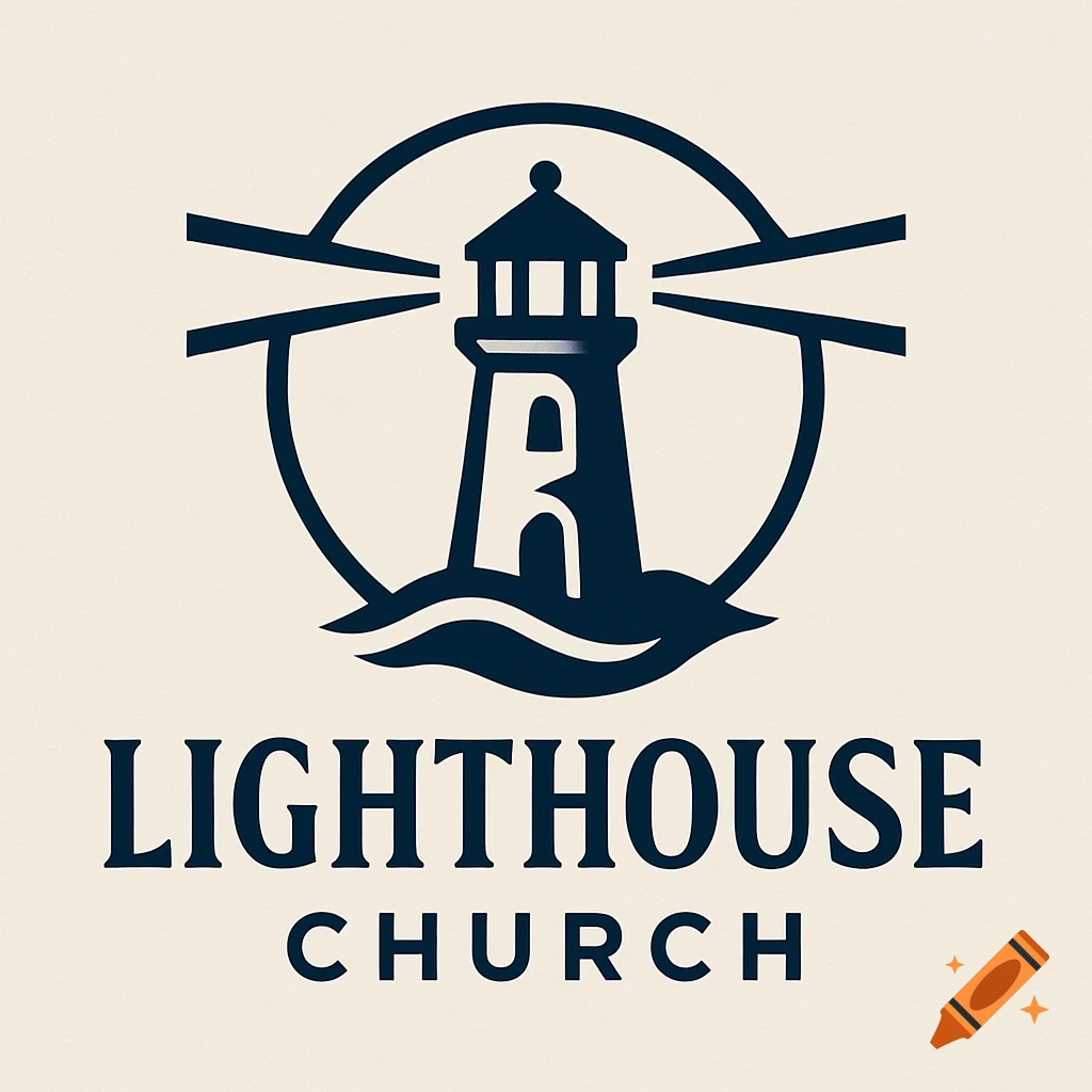 Logo for Lighthouse Church featuring a lighthouse graphic