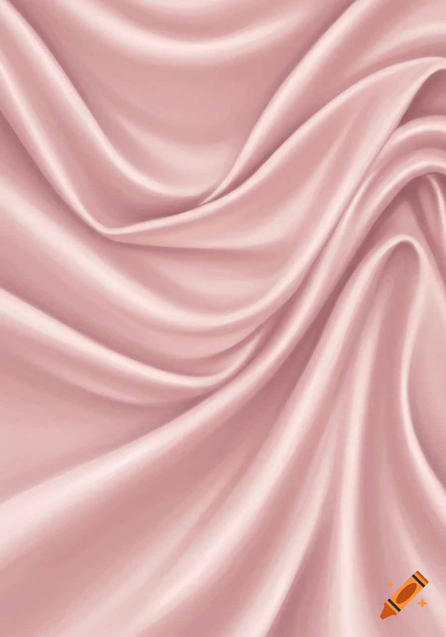 Texture of draped baby pink silk fabric.