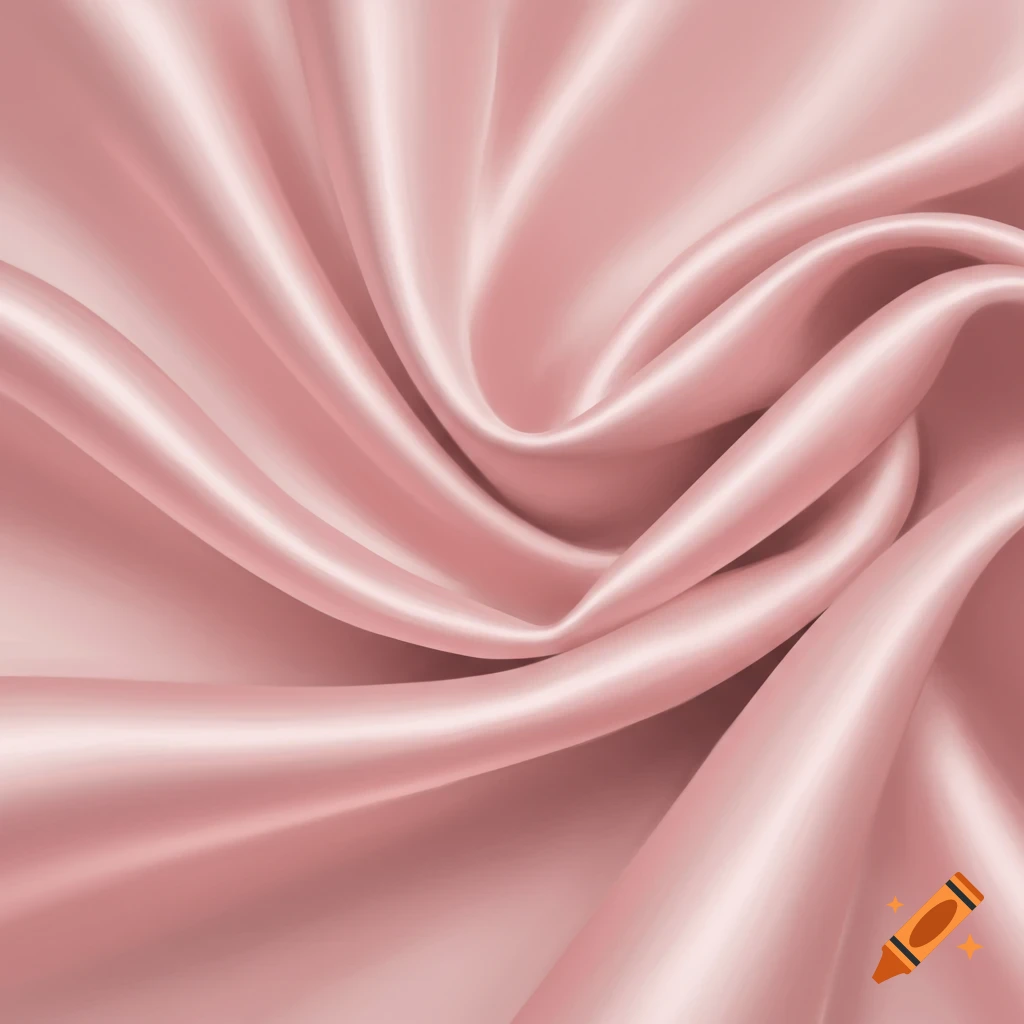 Close-up of flowing pink silk fabric