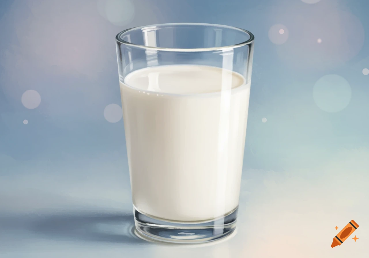 A glass of milk