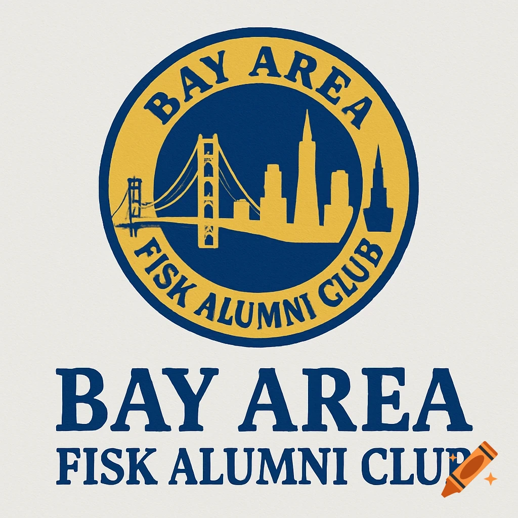 Logo for the Bay Area Fisk Alumni Club featuring the Golden Gate Bridge and San Francisco skyline.