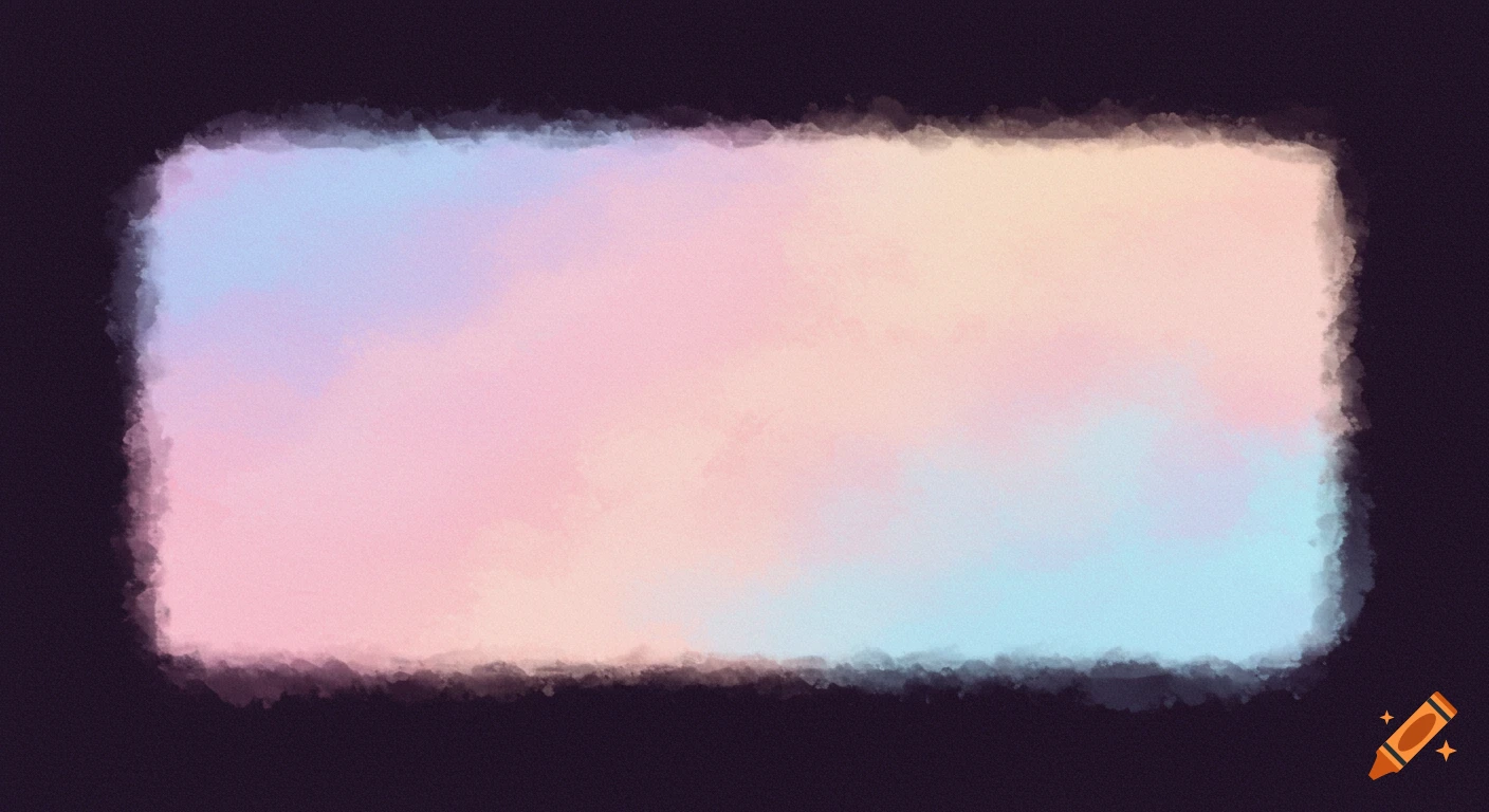 A pastel rainbow colored rectangle on a dark background.