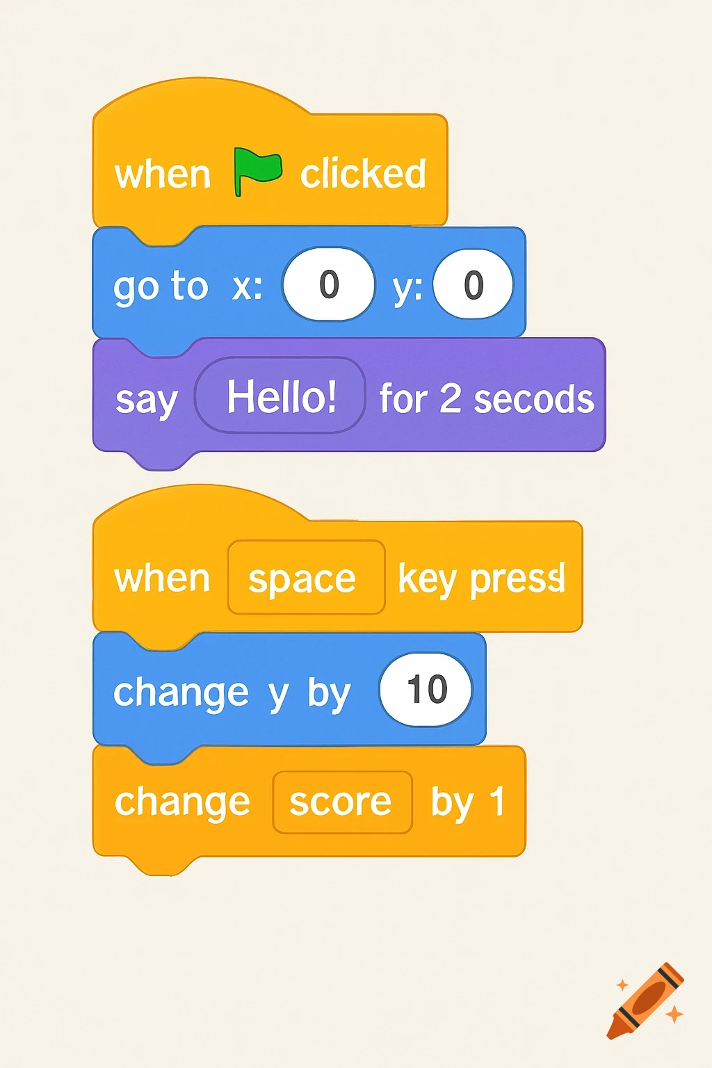 Scratch programming code blocks