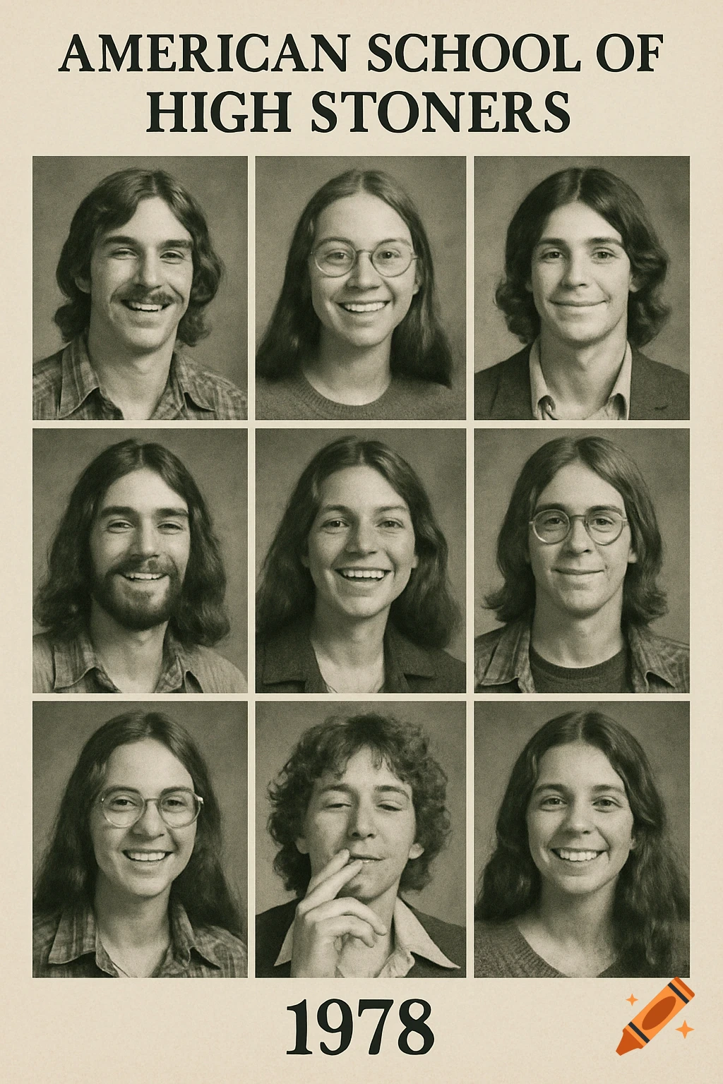 A vintage 1978 high school yearbook page with portraits of students.