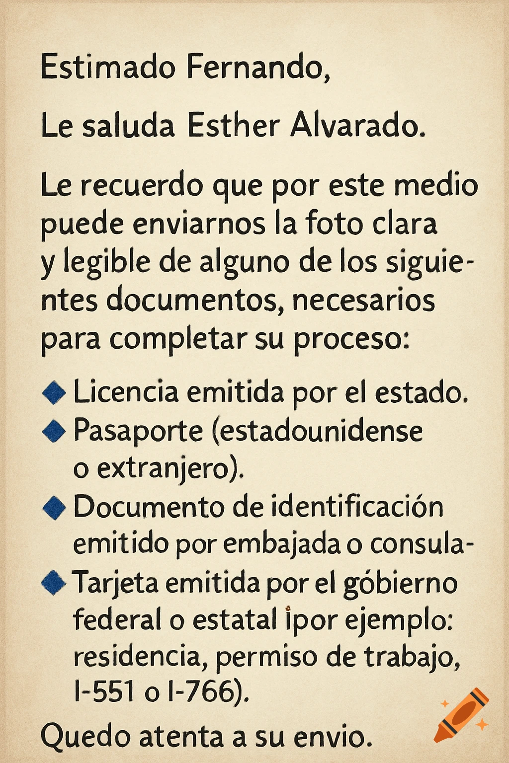 Text on a paper background