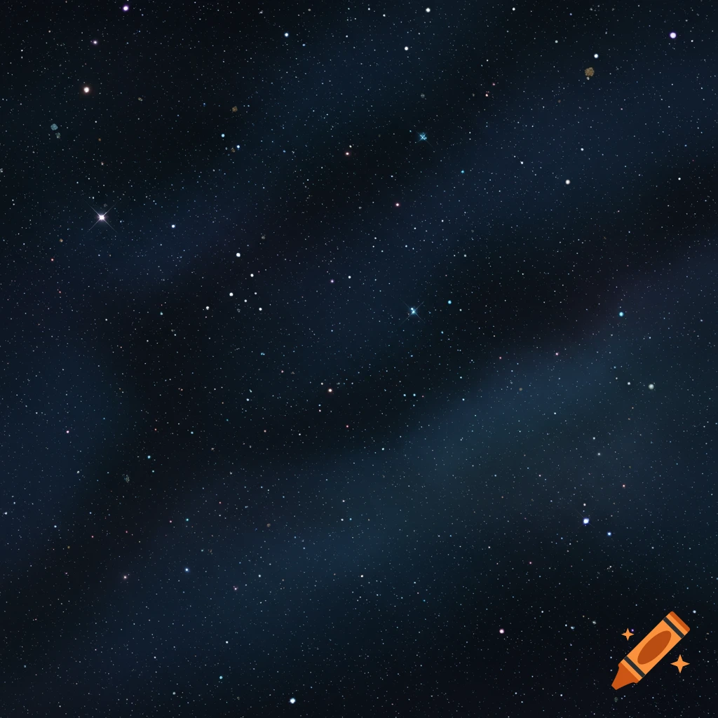 A dark blue and black seamless starry night sky in outer space with subtle stars and nebulous clouds.