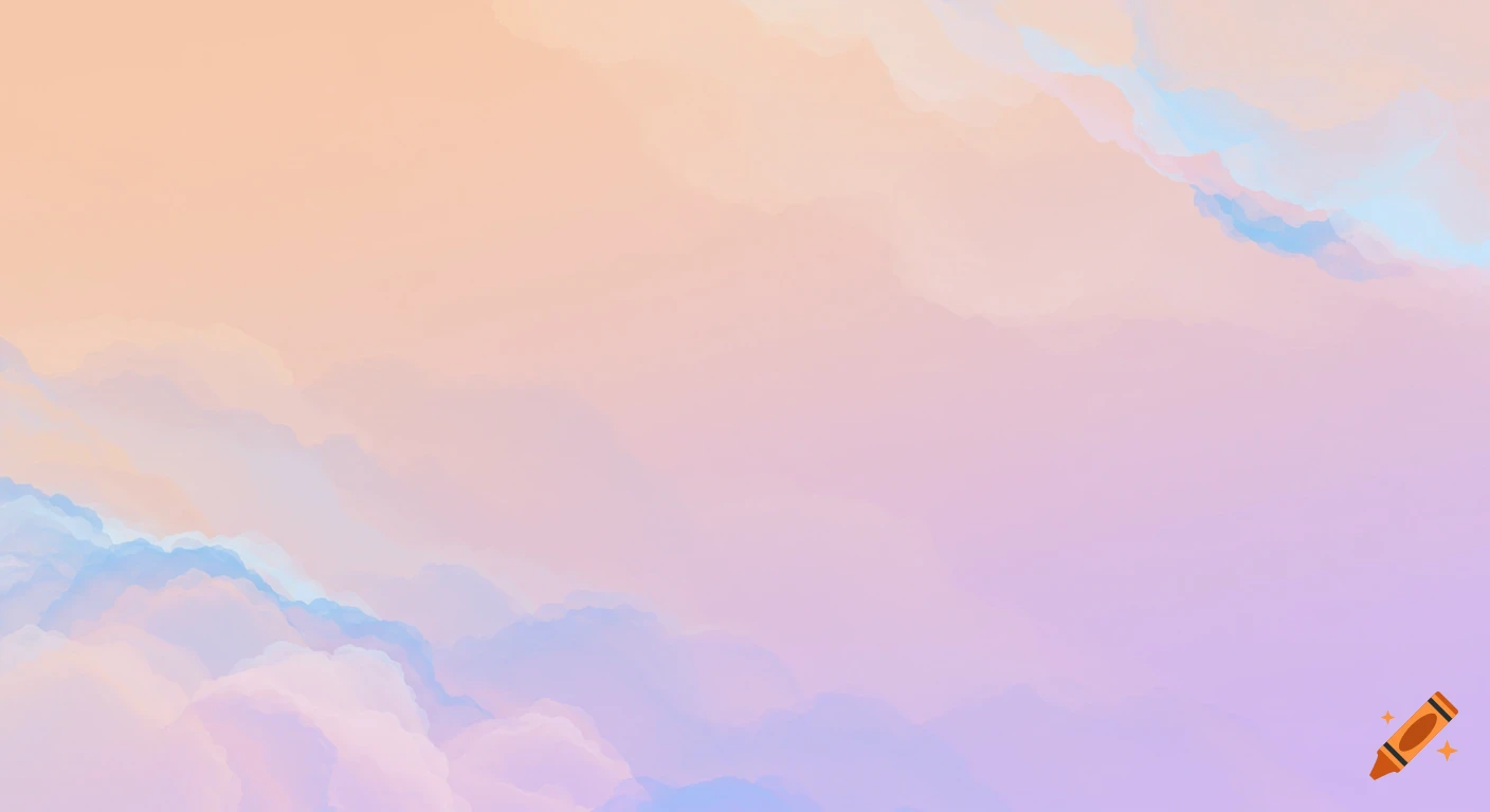 Abstract pastel clouds in orange, pink, and blue.