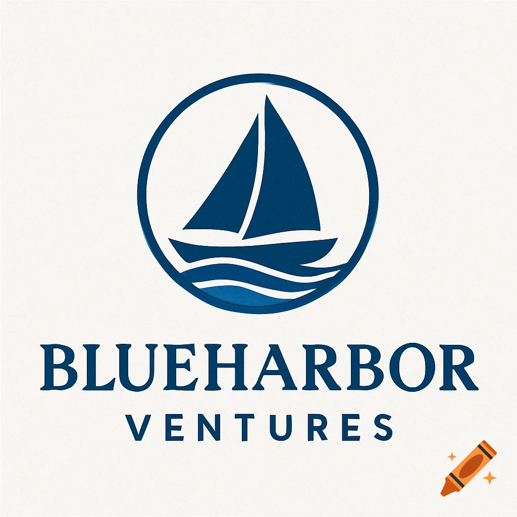 Logo with a sailboat icon and the name Blueharbor Ventures