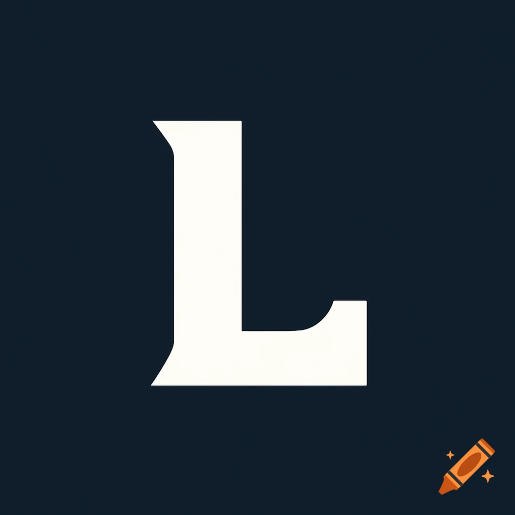 White letter L logo on a dark blue background