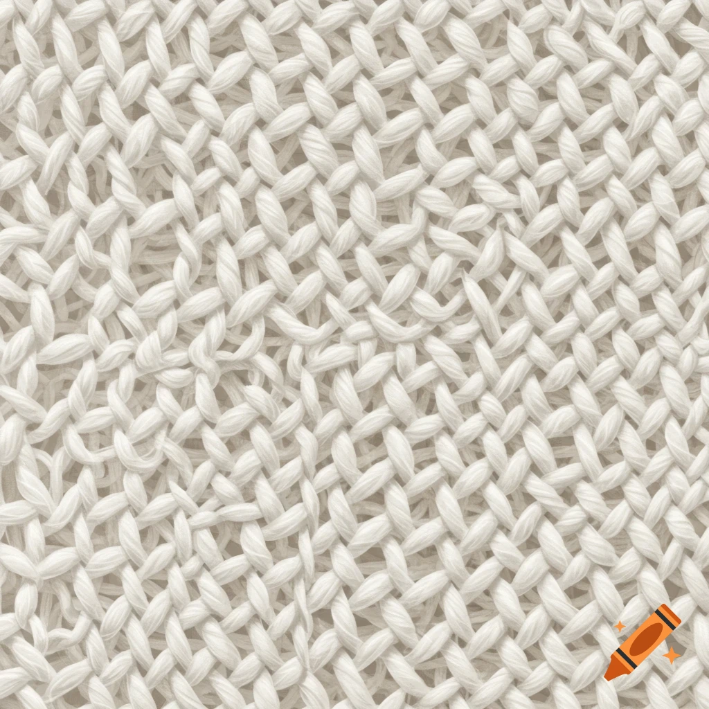 Close-up of white knitted or crocheted texture