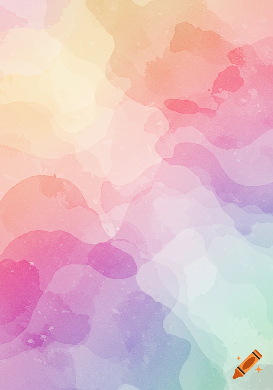 Abstract watercolor background with pastel and vibrant color gradients and flowing shapes.