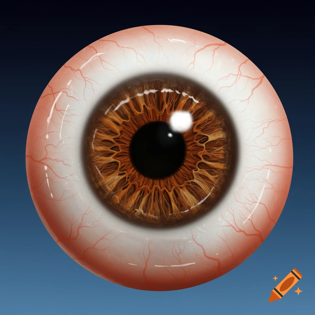 A detailed close-up of a brown human eye.