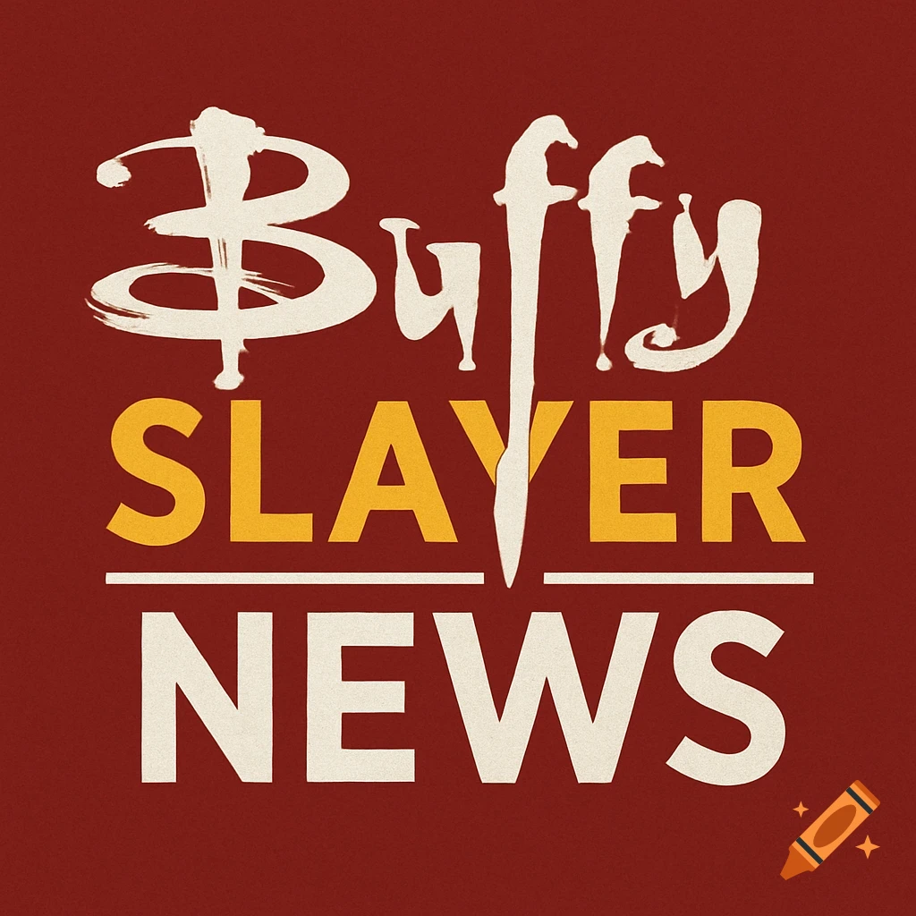 Buffy Slayer News logo on a red background