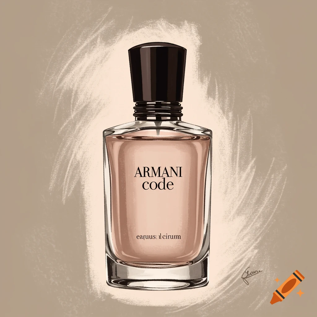 A digital painting illustration of a perfume bottle.